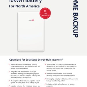 Solar Edge10 kWh Energy Bank Battery