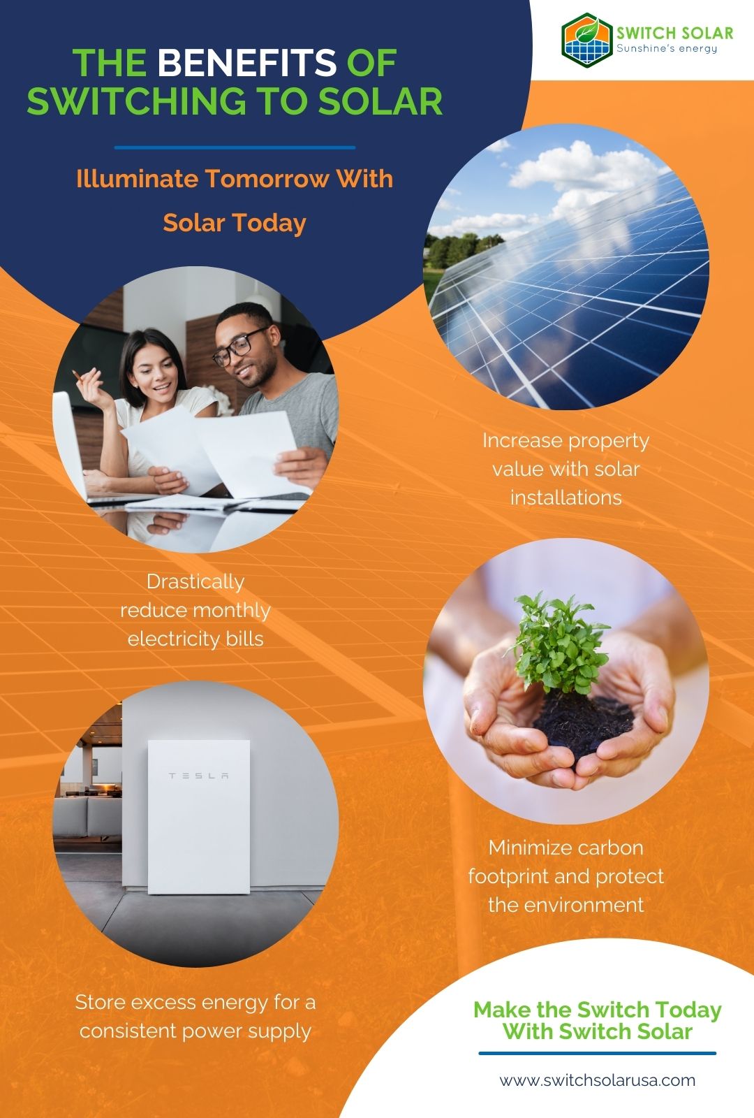 benefits of switching to solar infographic