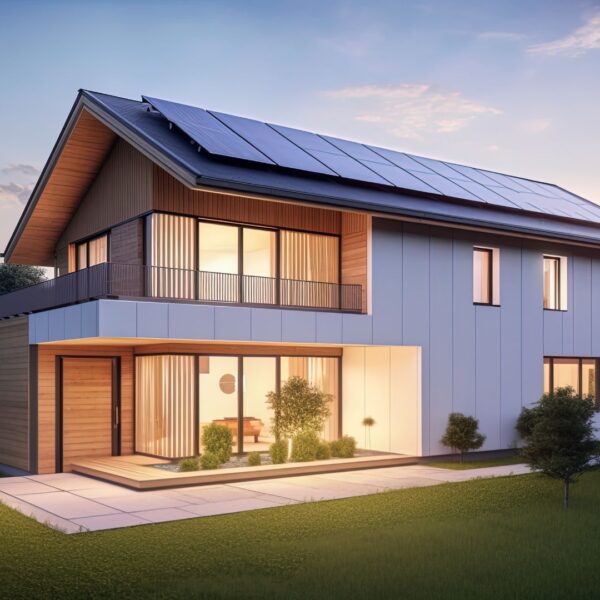 modern home with solar