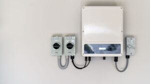 a solar battery on the side of a home