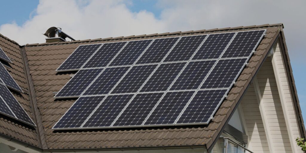 home with solar panels